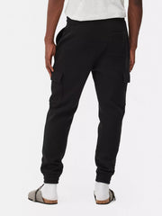 Men's Black Cuffed Cargo Joggers - PMrk