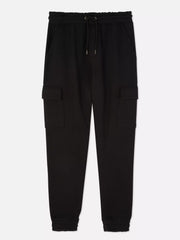Men's Black Cuffed Cargo Joggers - PMrk